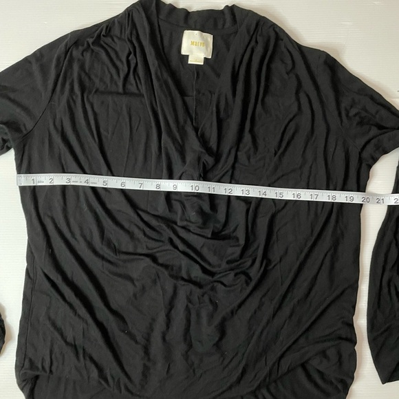 Anthropologie Maeve Melissa Draped Top Black Size Small - Picture 7 of 9